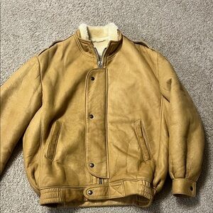 Men's Tan Bomber Jacket